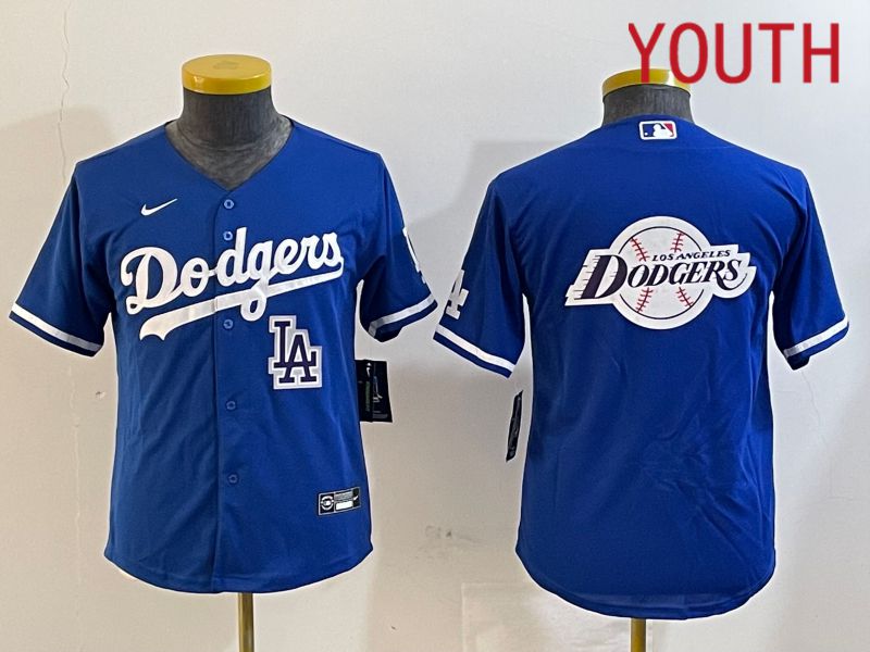 Youth Los Angeles Dodgers Blank Blue Game 2024 Nike MLB Jersey style 12189->youth mlb jersey->Youth Jersey